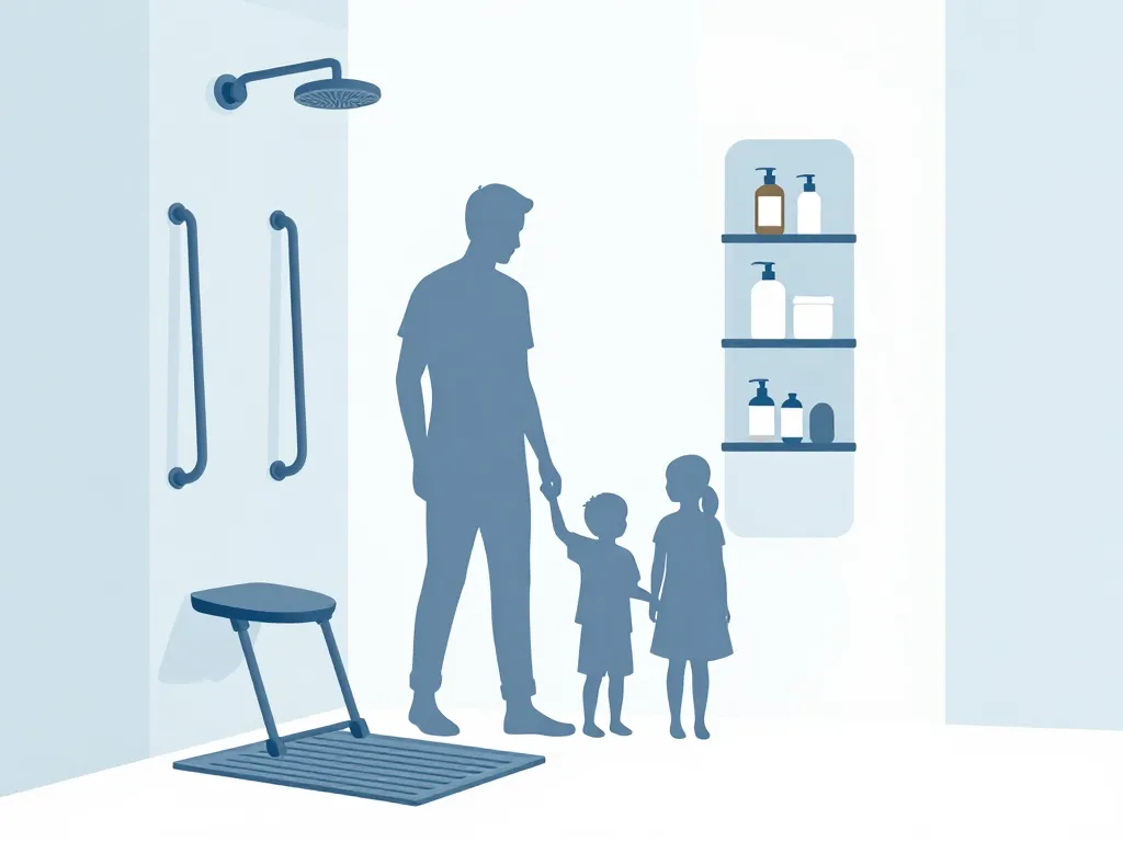 Accessoires sécurité douche antidérapante moderne