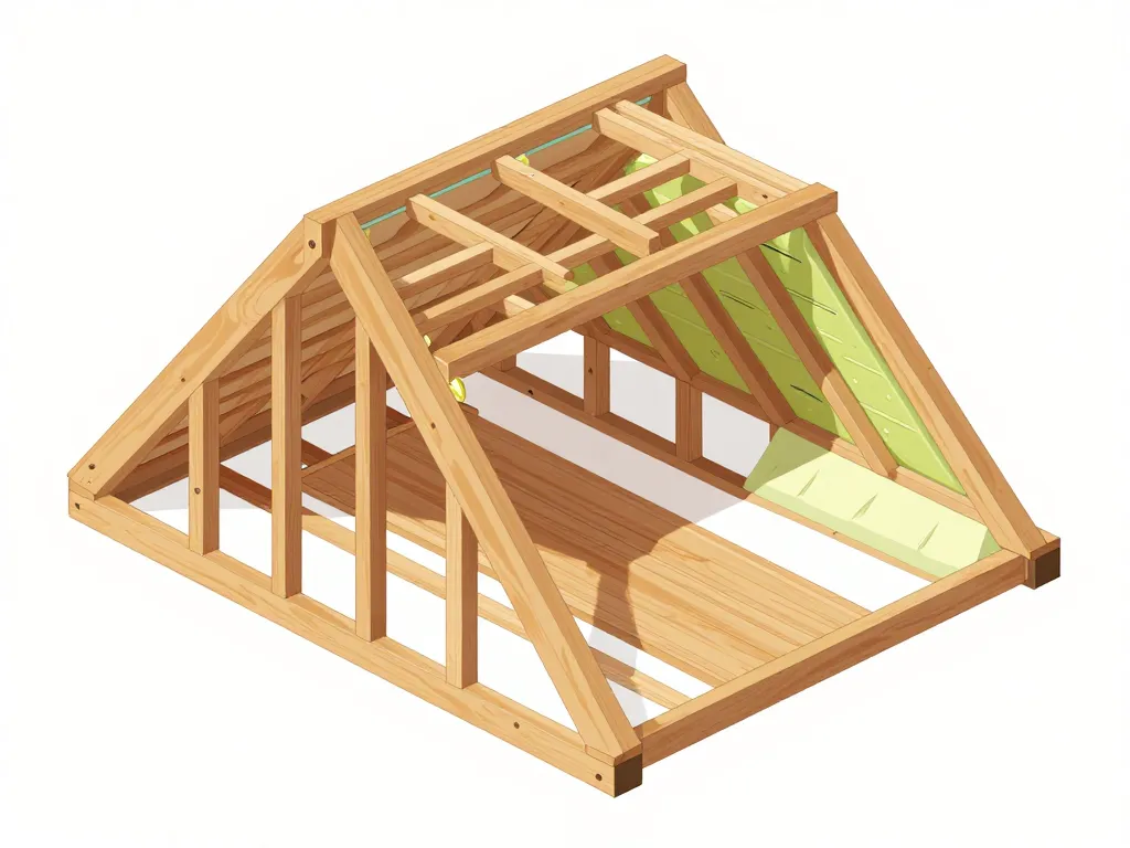 schema technique calcul fermette comble amenageable avec elements porteurs