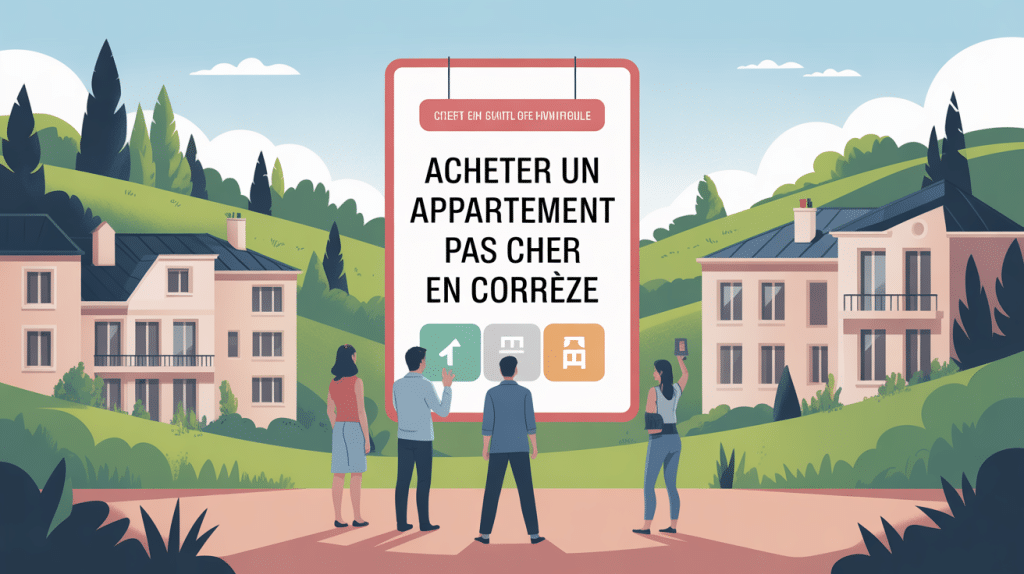 comment acheter un appartement pas cher en corrèze image paysage clé pancarte