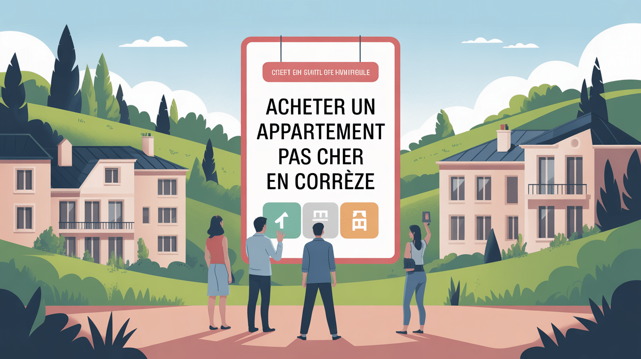 comment acheter un appartement pas cher en corrèze image paysage clé pancarte