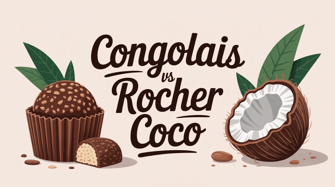 Illustration centrale différence entre congolais et rocher coco