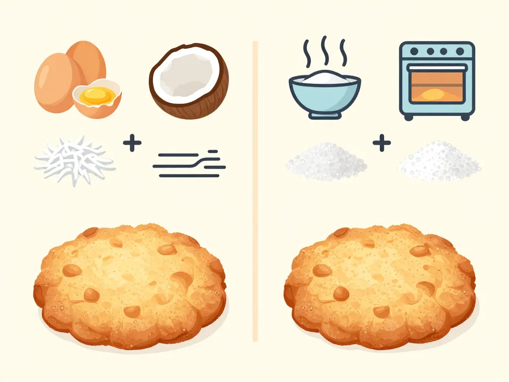 Texture et cuisson différence entre congolais et rocher coco