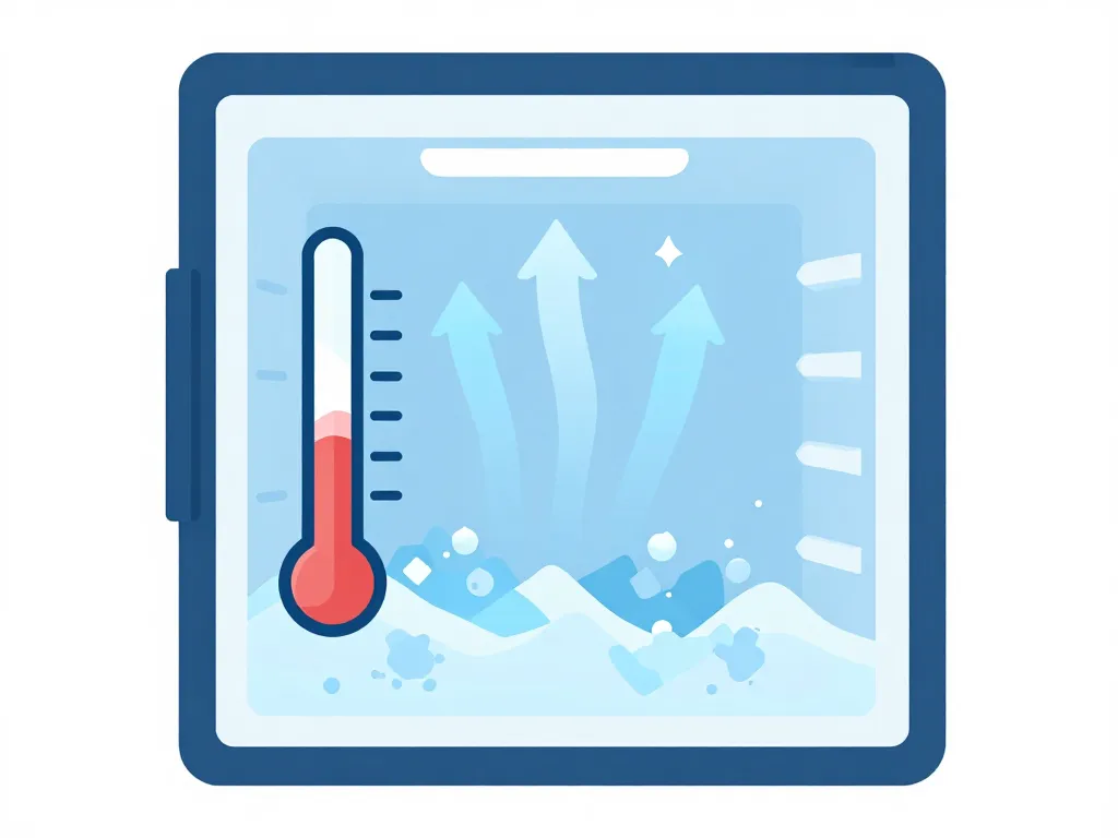 Schéma refroidissement congélateur temps