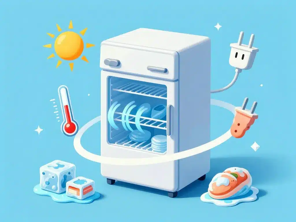 Facteurs temps refroidissement congélateur