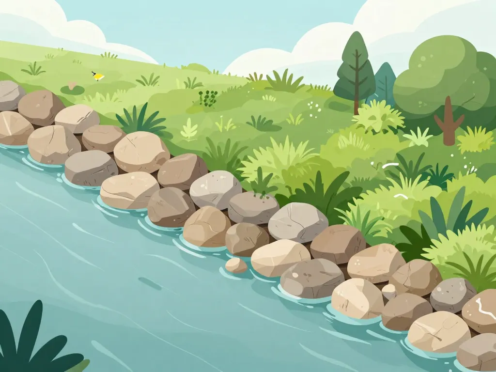 enrochement végétalisé dualité écologique pierres et végétation