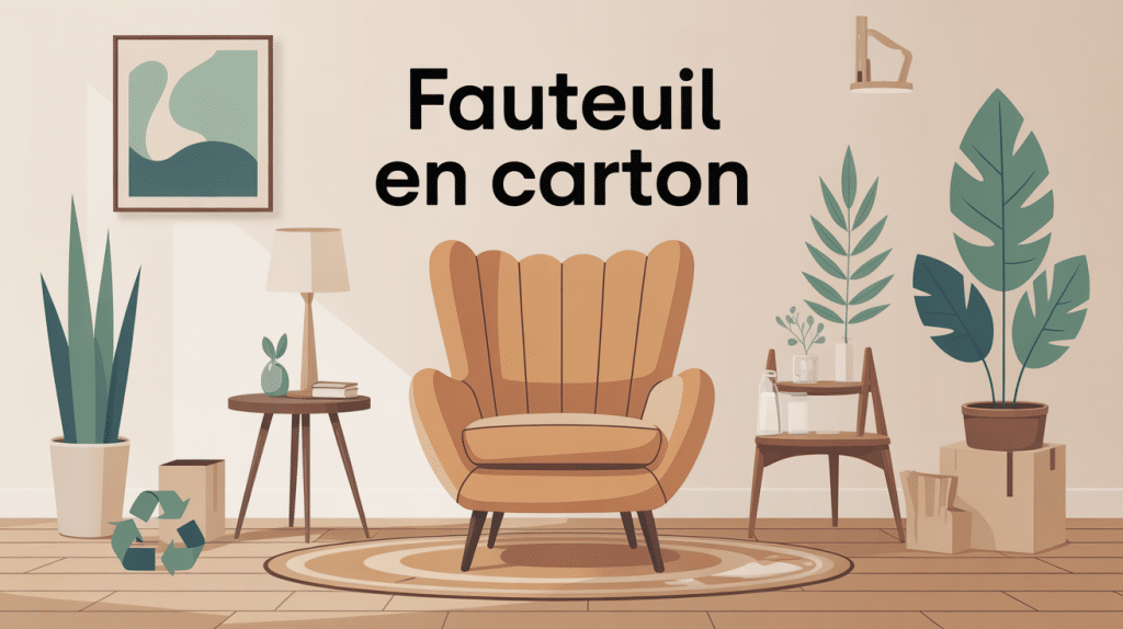 fauteuil en carton élégant intérieur écologique