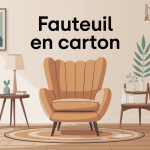 fauteuil en carton élégant intérieur écologique