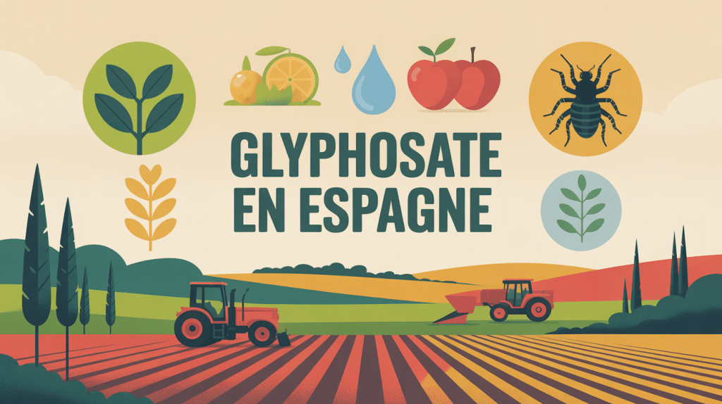 glyphosate espagne illustration paysage agricole débat