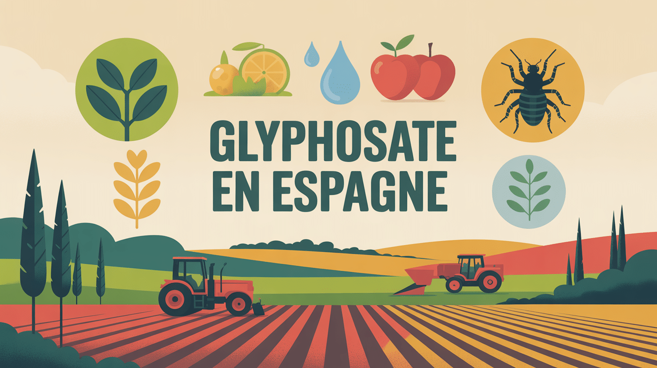 glyphosate espagne illustration paysage agricole débat