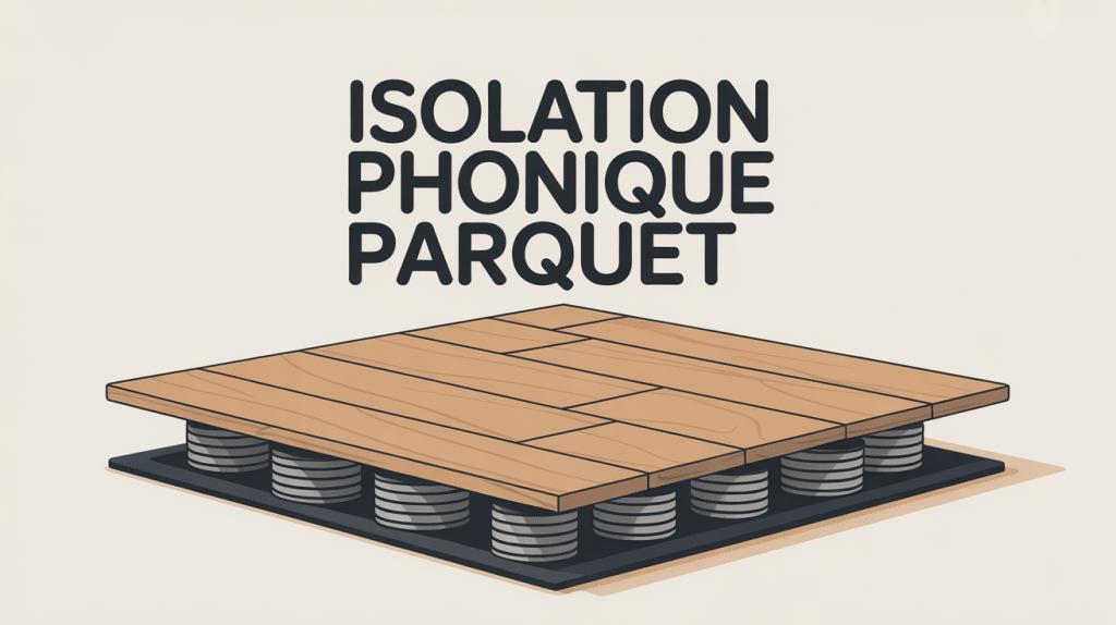 illustration isolation phonique parquet appartement