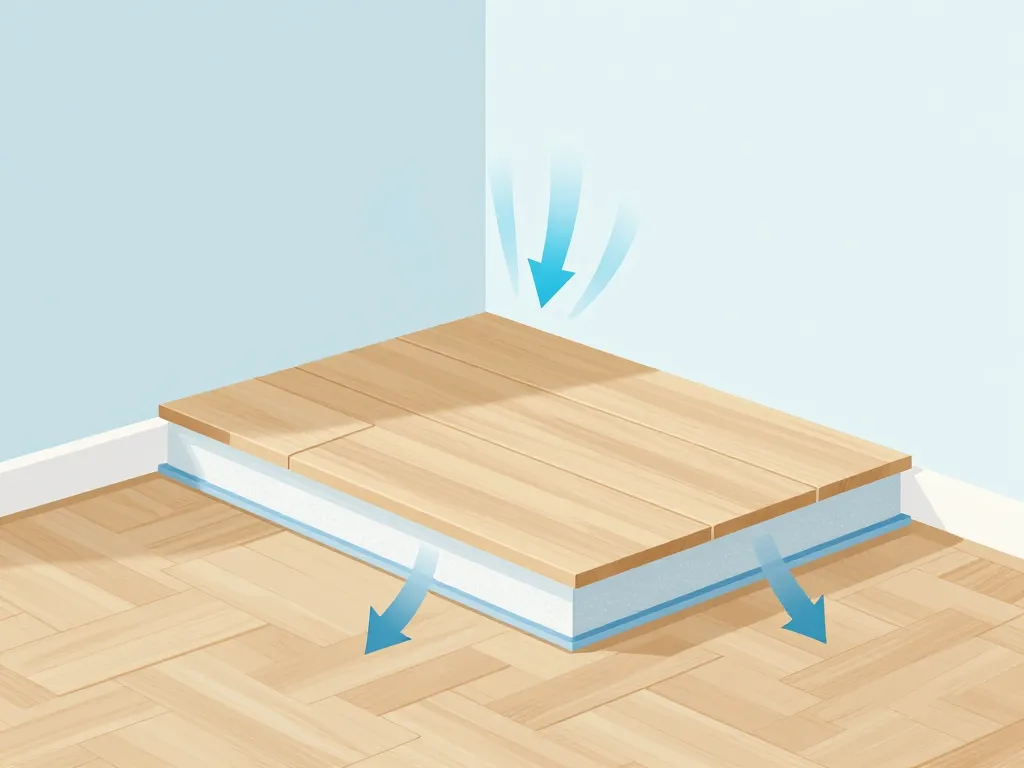 schéma installation isolation phonique parquet sous-couche