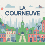 Panorama stylisé La Courneuve quartier dangereux