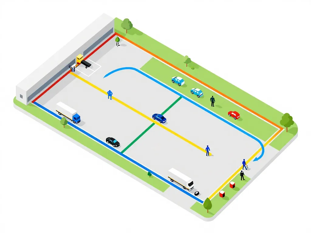 plan aménagement trafic l1h1 diagramme flux site