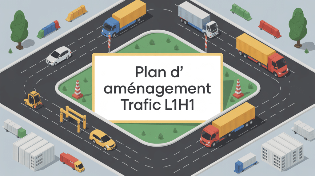 plan aménagement trafic l1h1 illustration site industriel