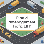 plan aménagement trafic l1h1 illustration site industriel