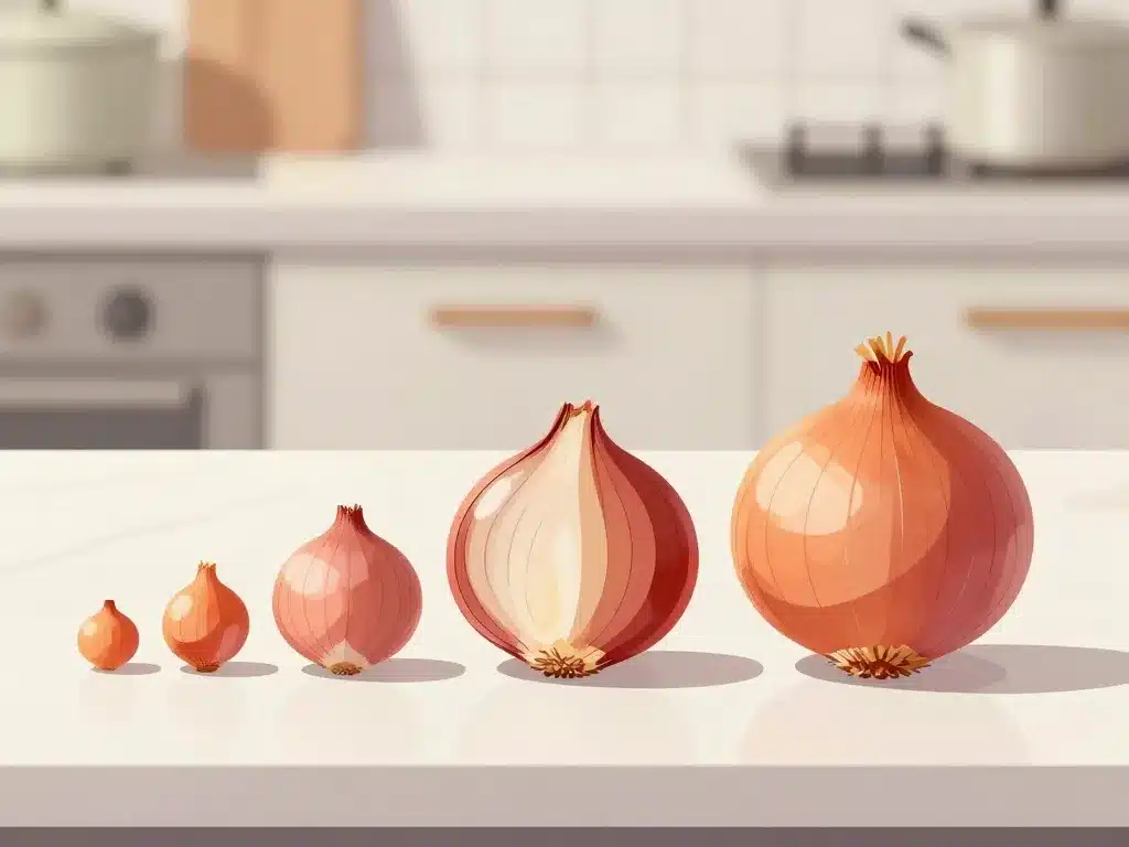 poids échalote vue comparative selon taille