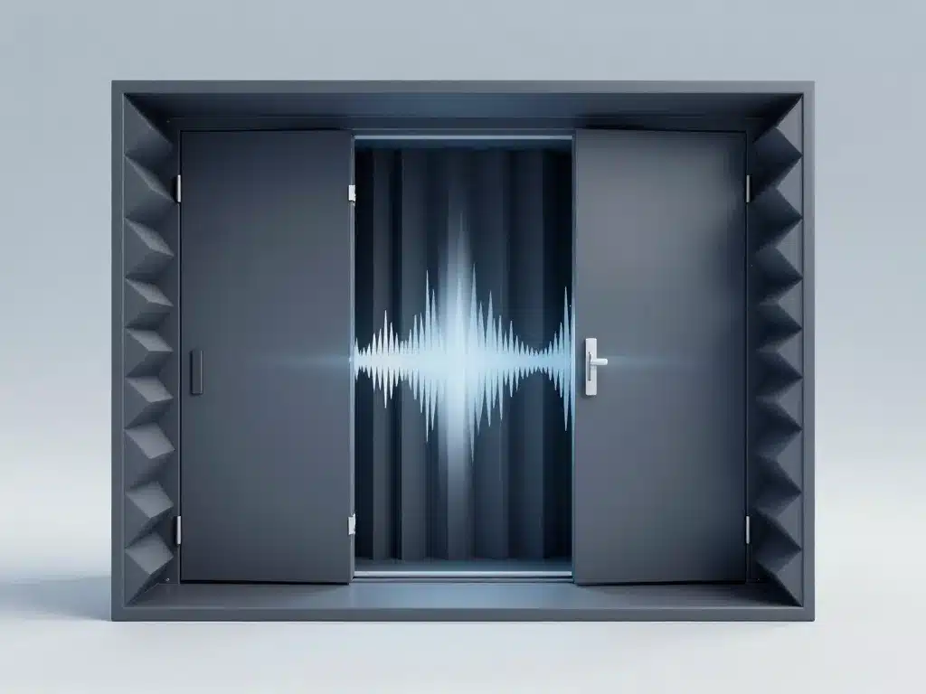 diagramme double porte acoustique 100 db sas