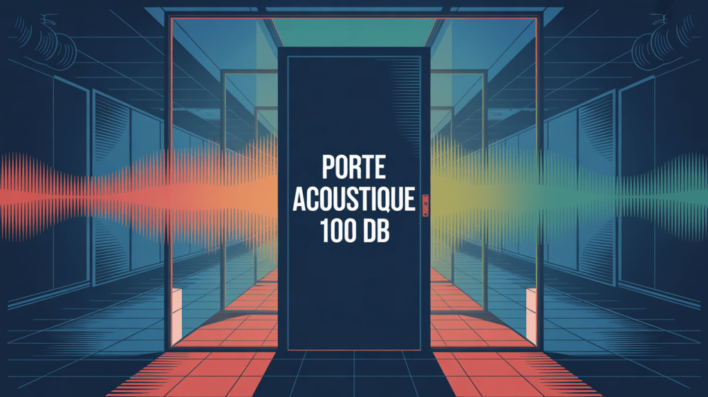 illustration porte acoustique 100 db moderne professionnelle