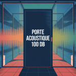 illustration porte acoustique 100 db moderne professionnelle