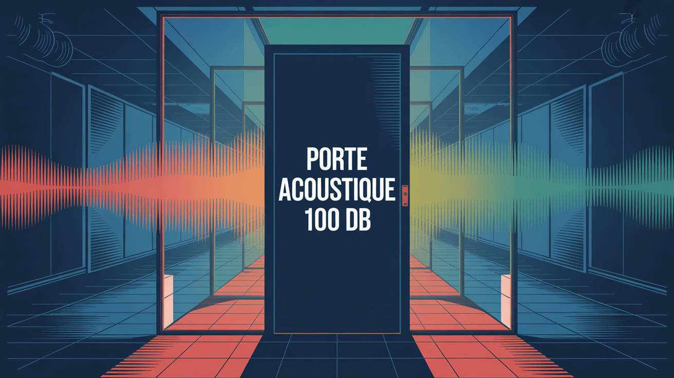illustration porte acoustique 100 db moderne professionnelle