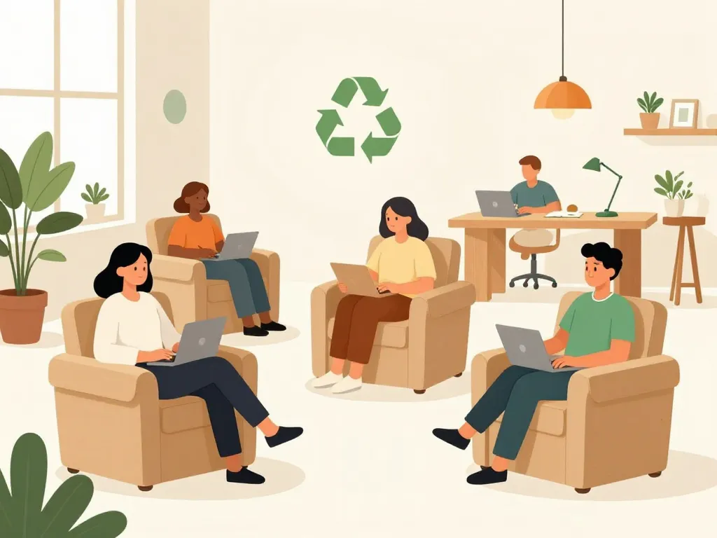 fauteuil en carton ambiance écologique design