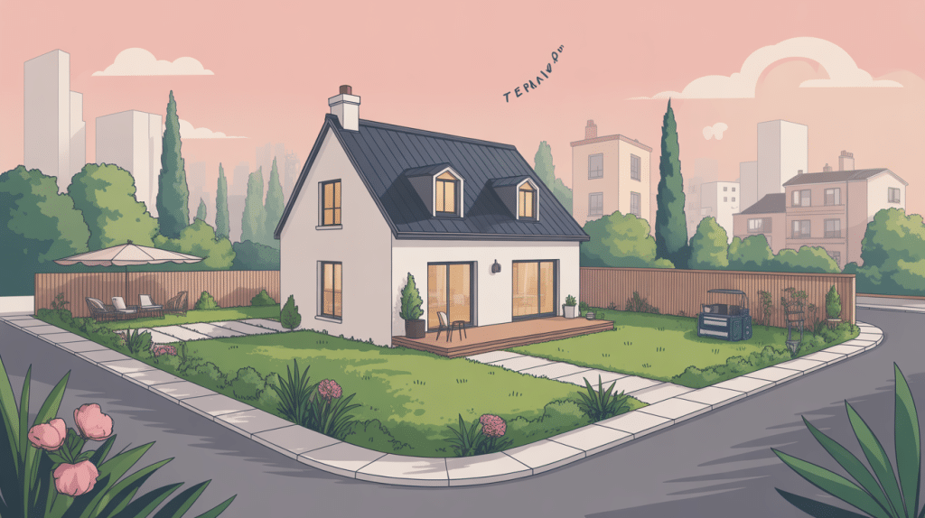 Illustration projet maison sur terrain 200m2