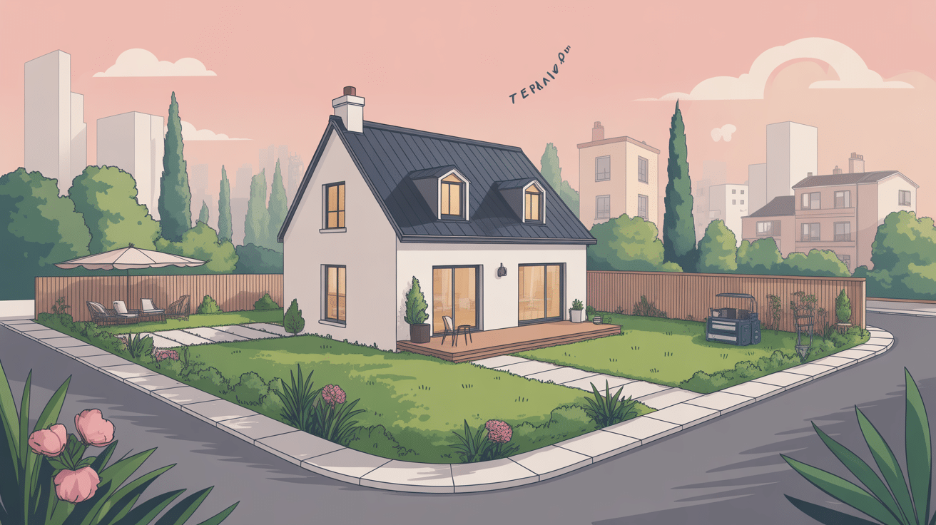 Illustration projet maison sur terrain 200m2