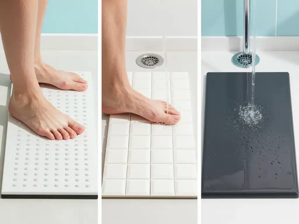 Types de revêtements douche antidérapante en salle de bain