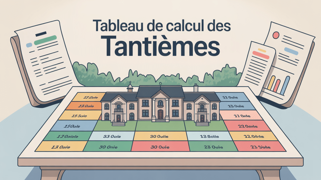 tableau calcul tantième copropriété graphique