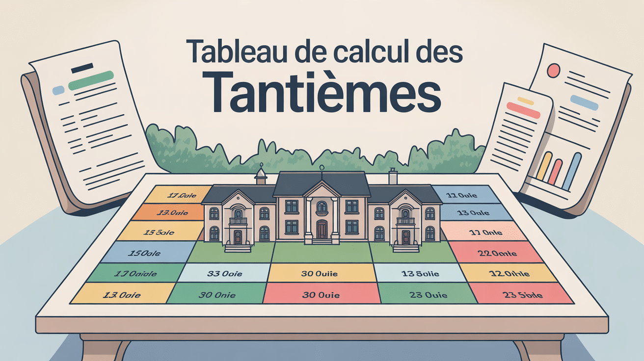 tableau calcul tantième copropriété graphique