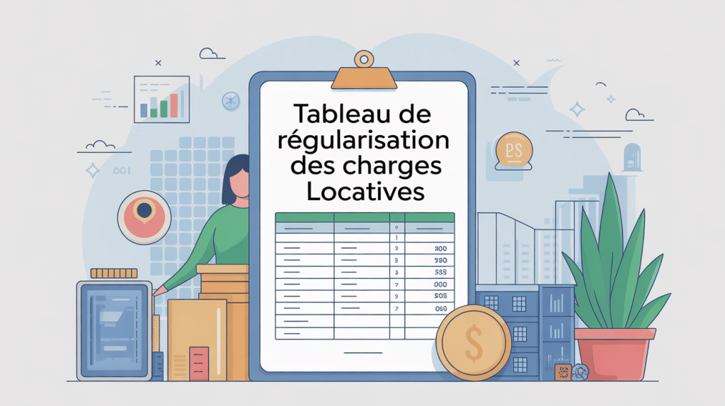 tableau régularisation charges locatives gratuit présenté par un propriétaire