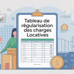 tableau régularisation charges locatives gratuit présenté par un propriétaire