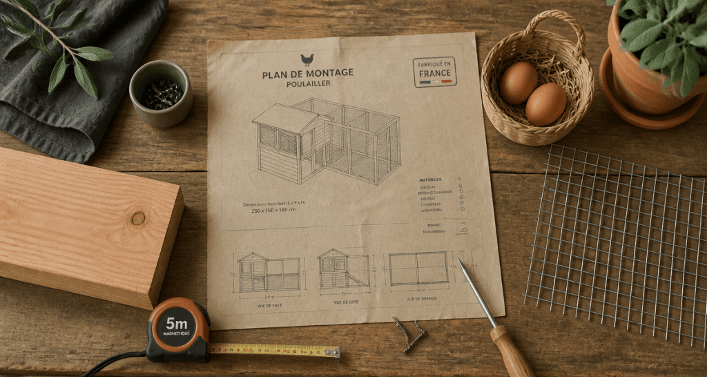 france poulailler établi bois outils