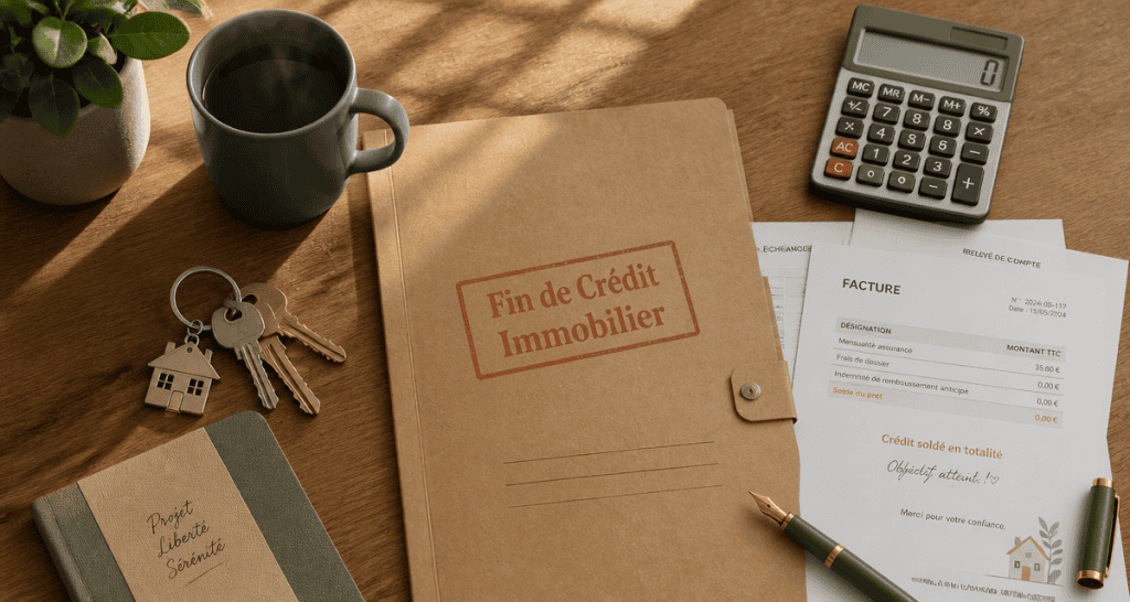 j ai fini de payer mon credit immobilier dossier et clés sur bureau