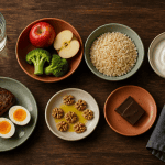 les 7 groupes d aliments tableau sur une table