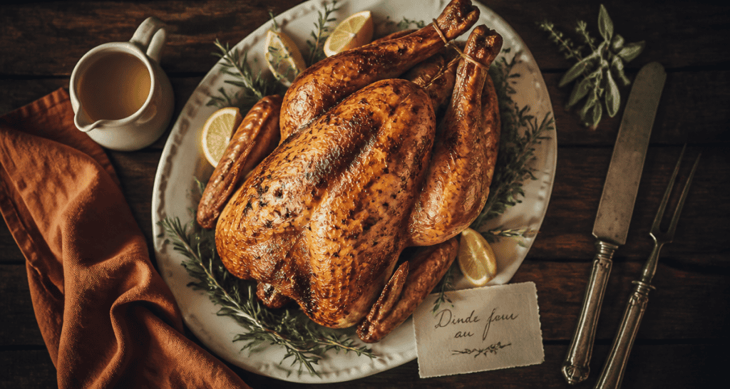Meilleur recette de dinde au four sur plat, peau croustillante