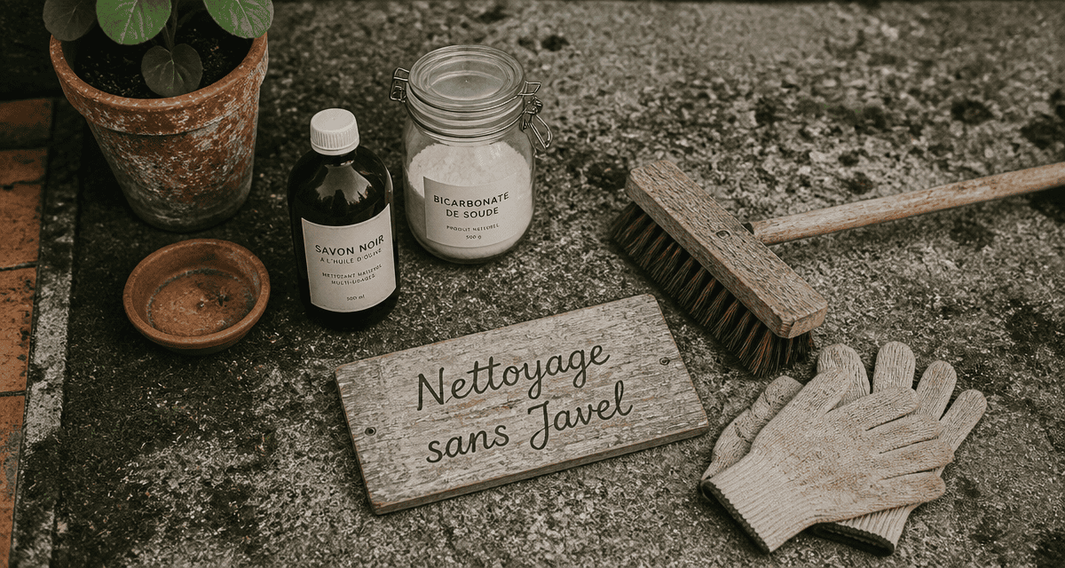 nettoyage dalle terrasse javel sans javel accessoires écologiques