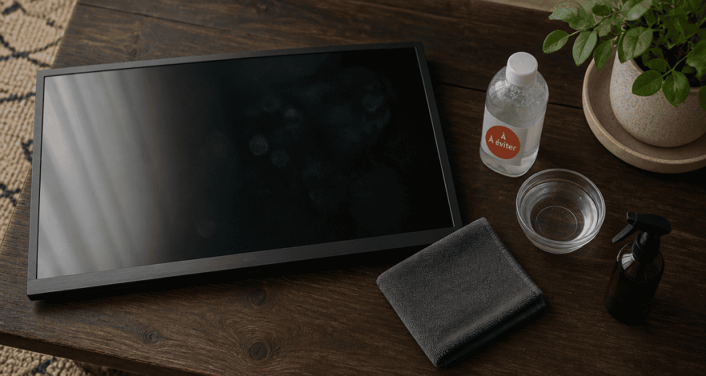 peut-on nettoyer un écran tv avec du produit à vitre chiffon microfibre alternatives