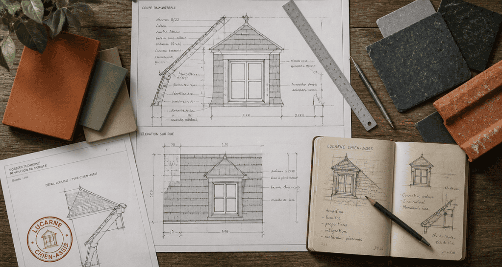plans architecte chien assis maison