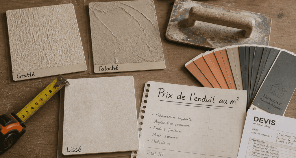 prix enduit m2 échantillons enduit outils