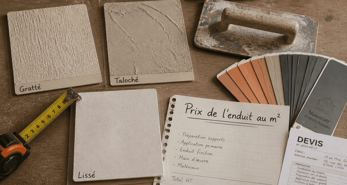 prix enduit m2 échantillons enduit outils