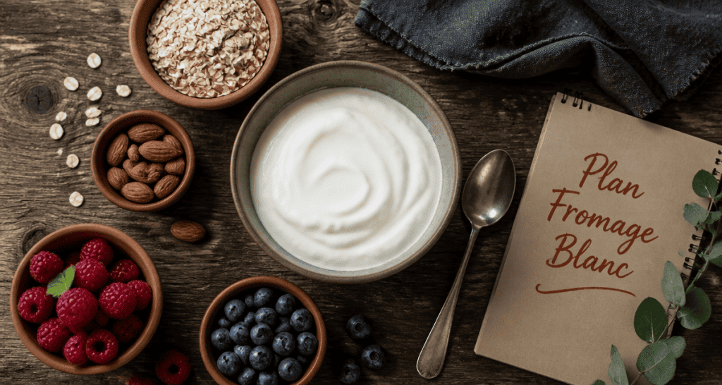 regime au fromage blanc bol et fruits