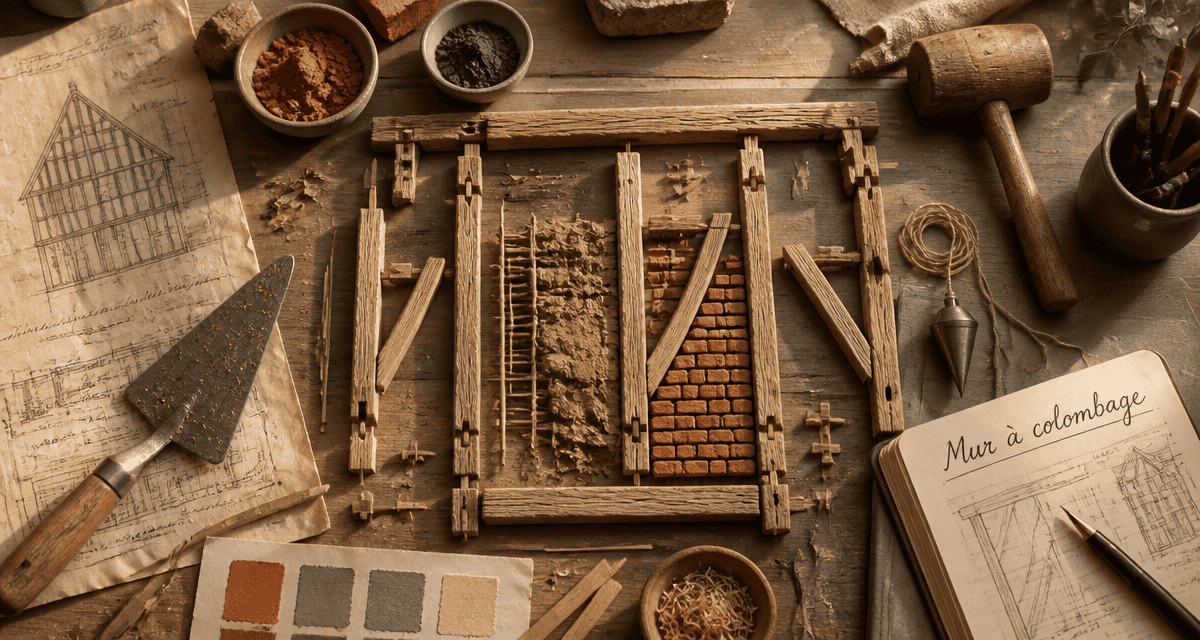 plan de travail artisan rénovation mur colombage