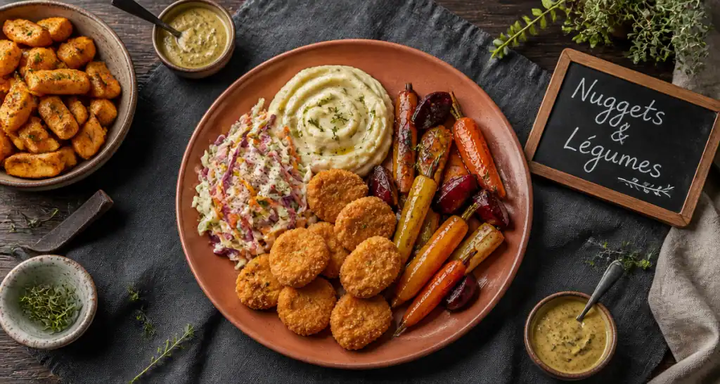 accompagnement nuggets légumes et potatoes
