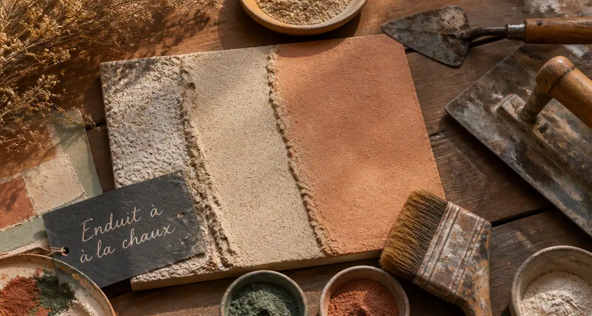 chaux enduit trois couches outils artisan
