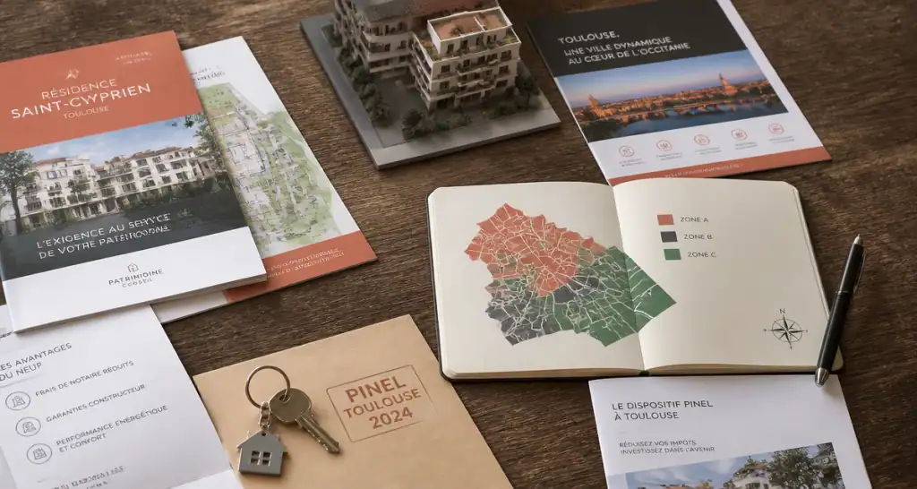 dispositif pinel toulouse maquette immeuble zonage