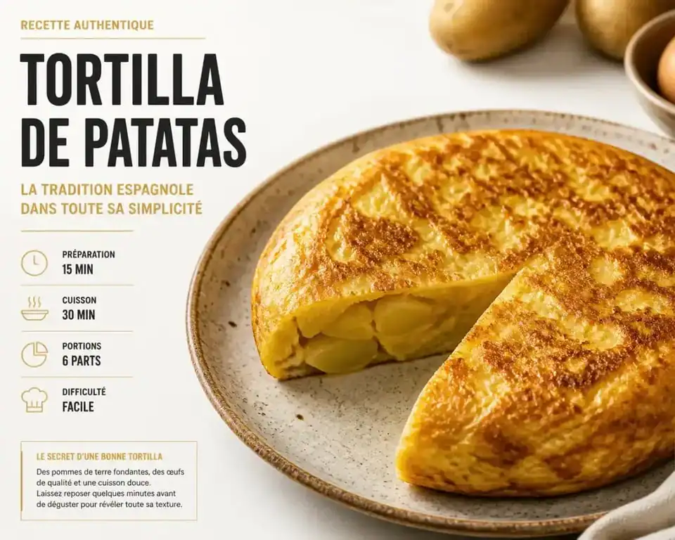 Recette en espagnol tortilla de patatas authentique