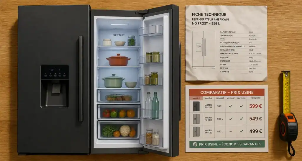 Frigo américain prix usine : économiser 900€ sans renoncer à la garantie