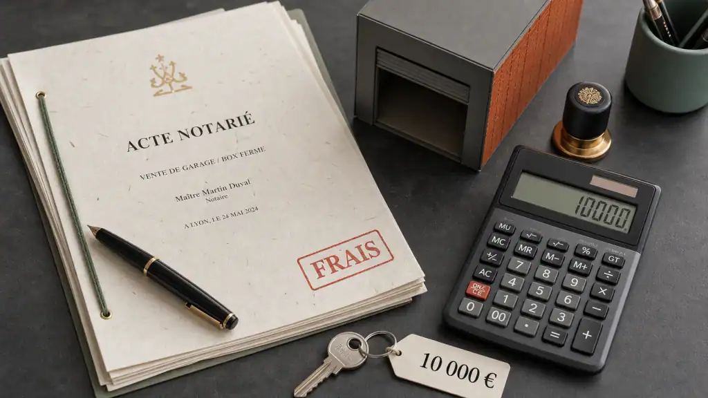 Garage frais de notaire : calcul des coûts et clé de garage