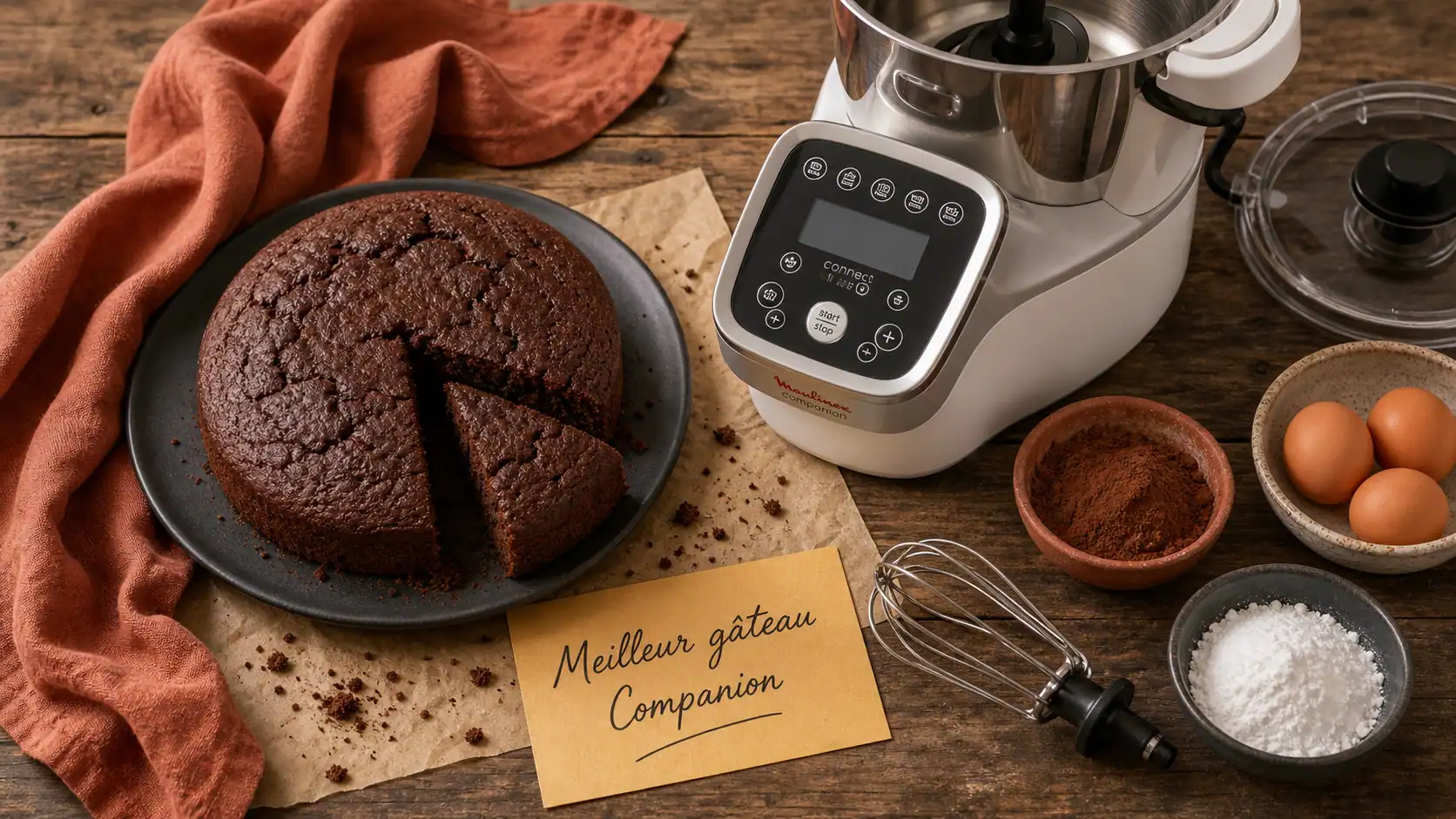 Meilleur gâteau au companion, gâteau moelleux au chocolat avec robot cuiseur